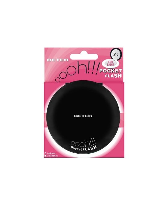 Beter ESPEJO OHH Pocket Flash con luce e ingrandimento x10 nero