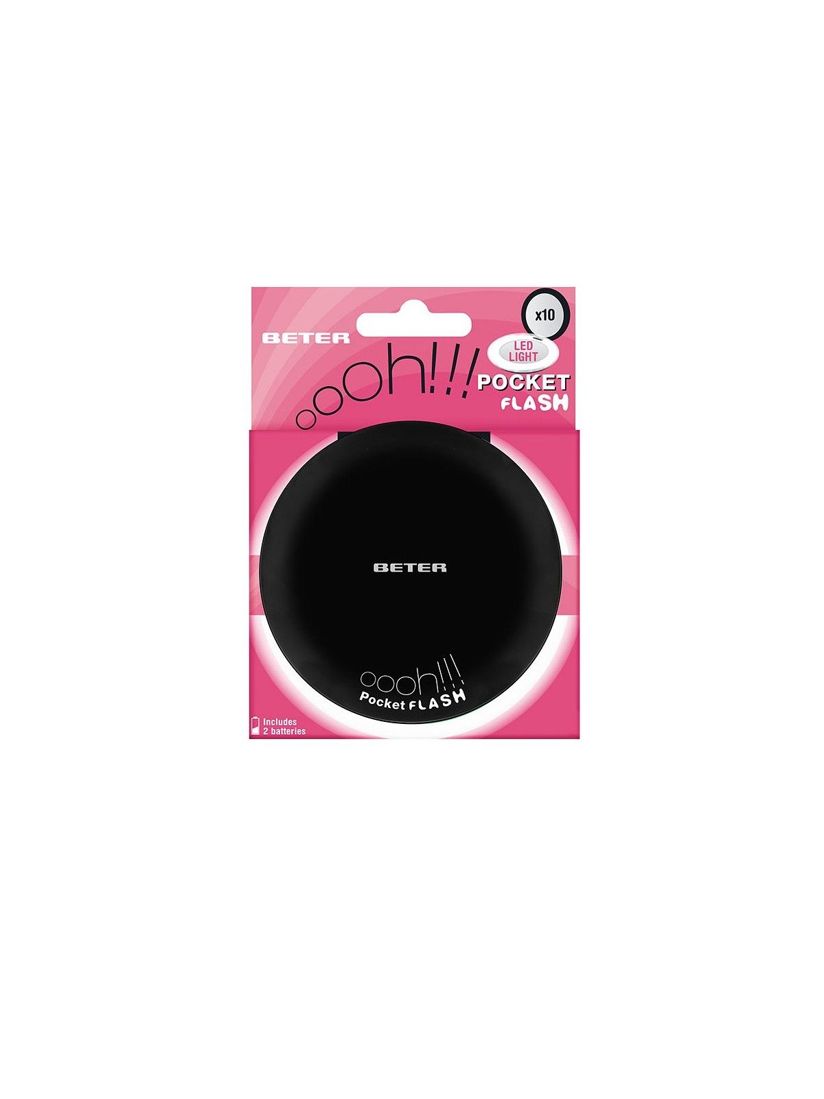 Beter ESPEJO OHH Pocket Flash con luce e ingrandimento x10 nero