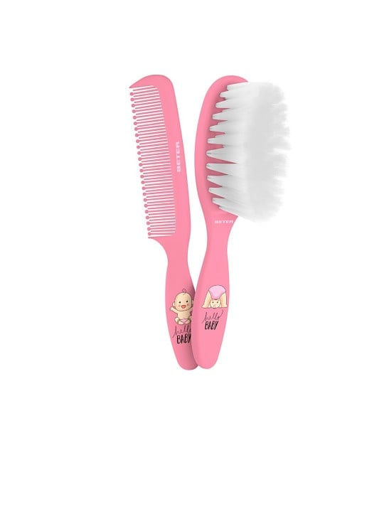 Set Spazzola e Pettine per Neonati Beter Rosa