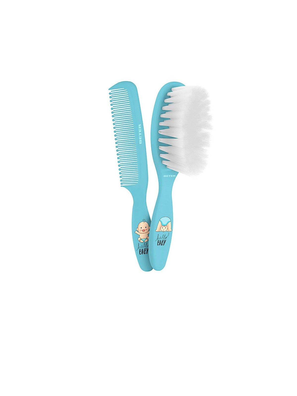 Set Spazzola e Pettine per Neonati Beter Blu
