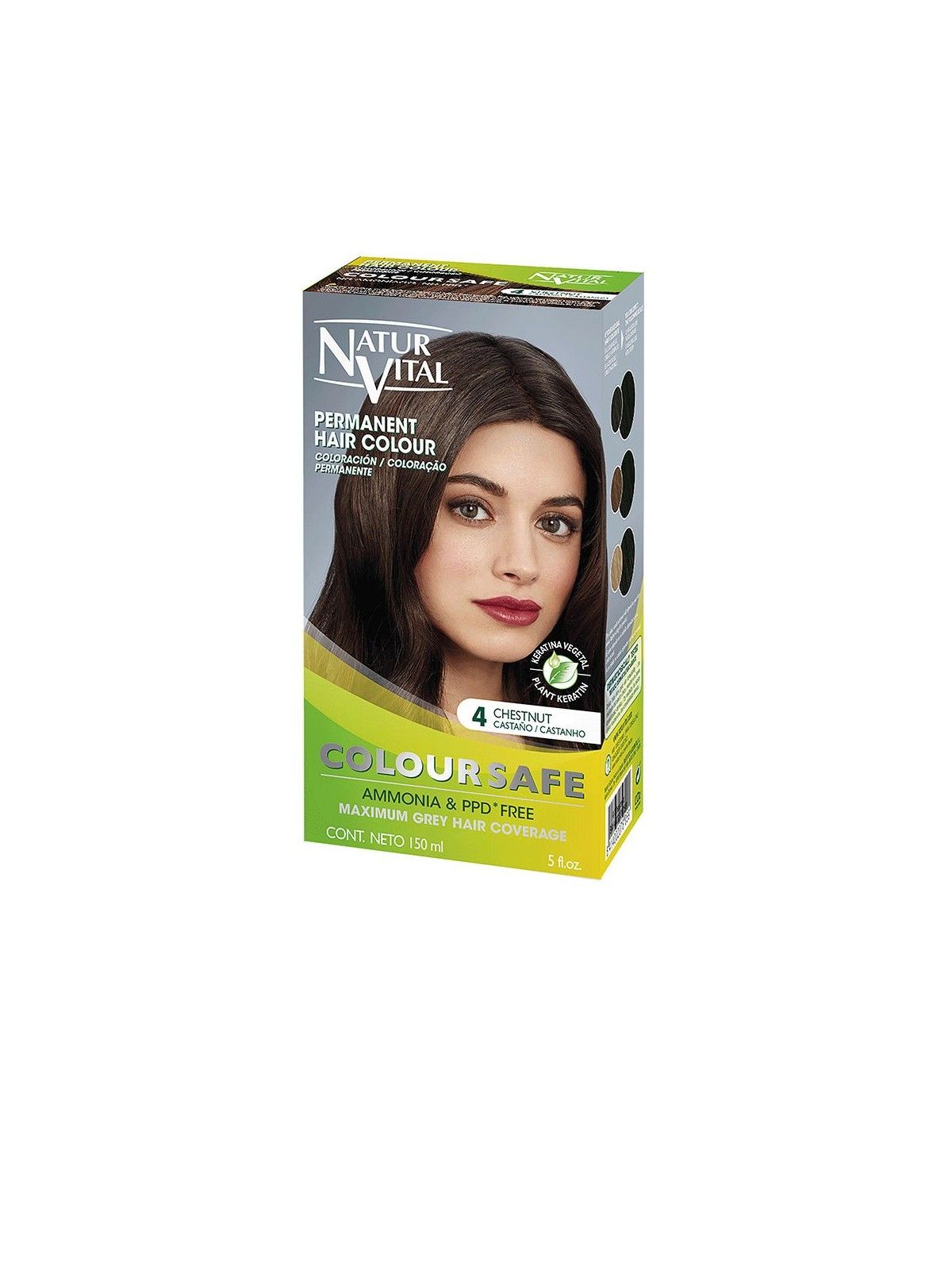 Natur Vital COLOURSAFE tinta permanente 4castano unisex