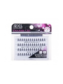 Ardell Double Up Duralash KnotFree Double Flares 56 pz Ciglia appiccicose Tufa senza nodo donna Medium Black