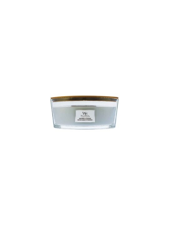 WoodWick Sagewood e Seagrass Barca legno di salvia e erba