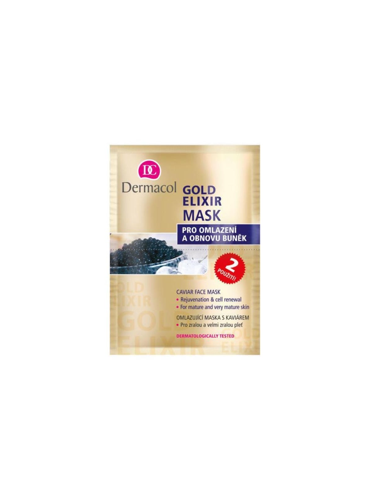 Maschera viso al caviale Dermacol Gold Elixir