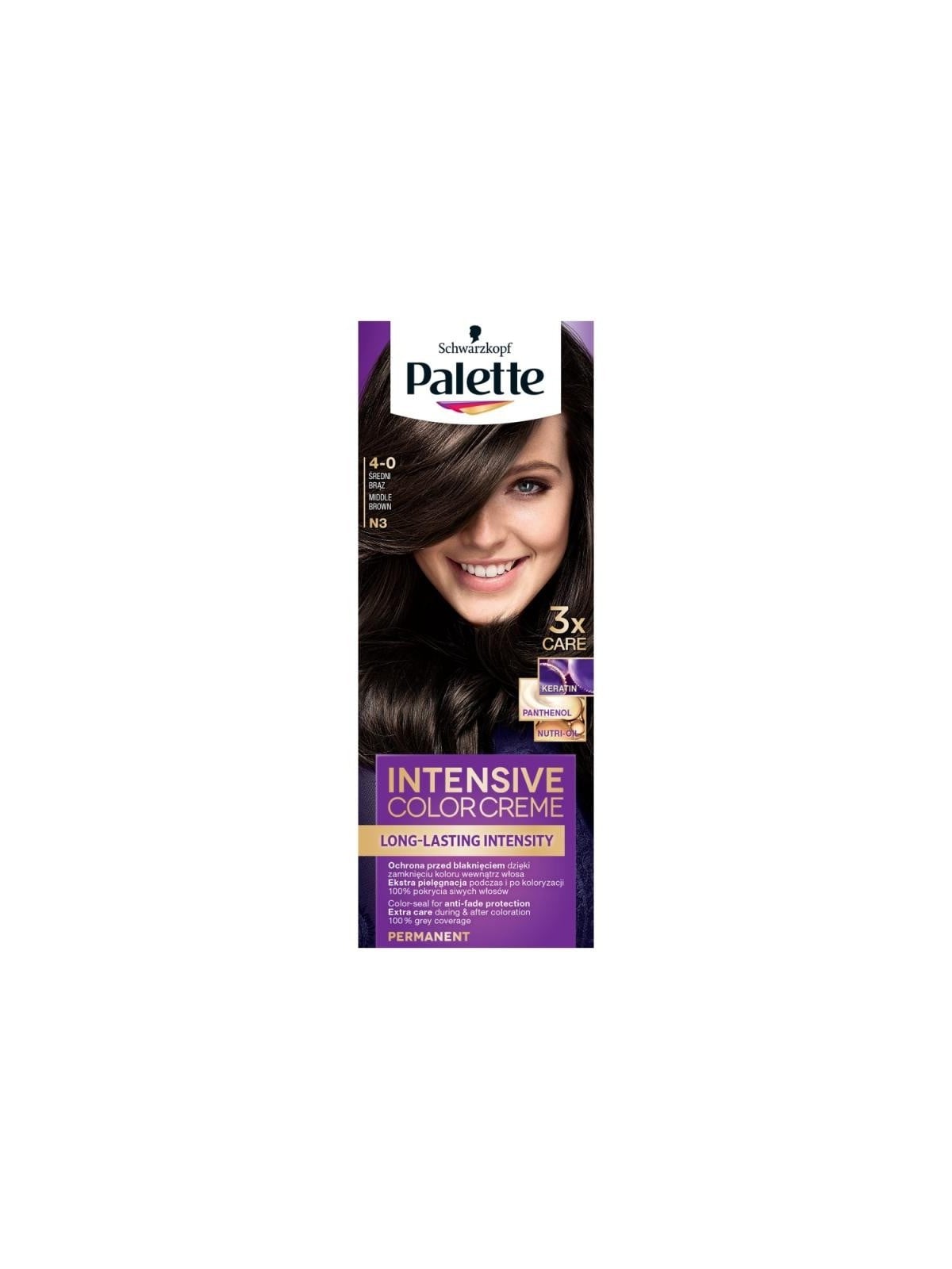 Palette Crema Colore Intensiva Durata Lunga N3 Marrone Medio Donna