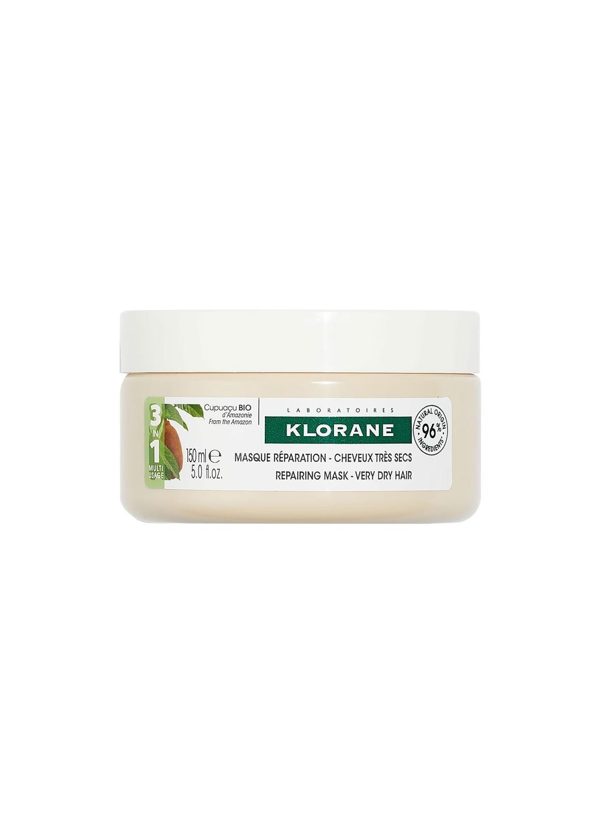 Maschera riparatrice per capelli secchi Klorane AL CUPUAï¿½ï¿½U BIO 150ml