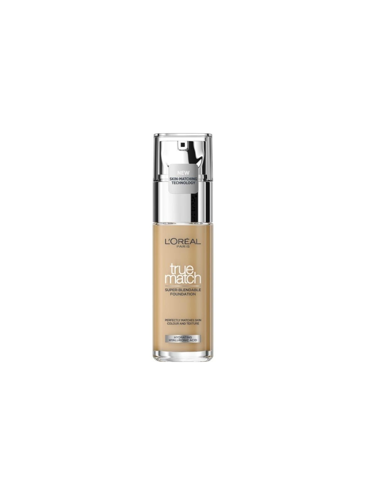 LOrï¿½ï¿½al True Match Fondotinta Super sfumabile Consolidante e perfezionatore del trucco 30 ml donna 6N Honey