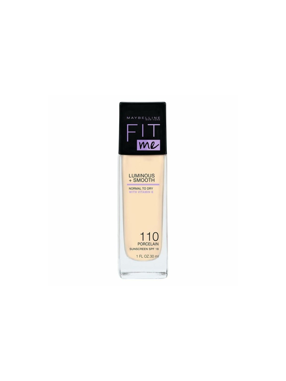 Maybelline FIT me Makeup SPF 18 Trucco naturale 30 ml donna 110 Porcelain Light