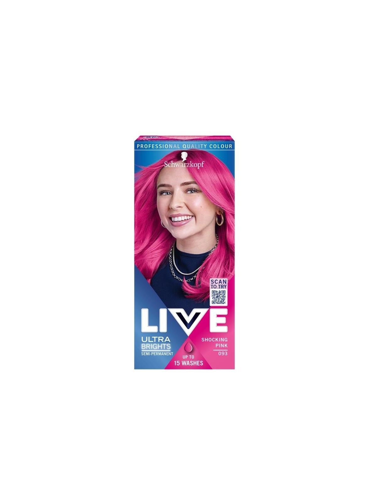 Live Ultra Brights o Tintura per capelli Pastel colorazione semipermanente 093 Shocking Pink