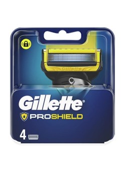 Gillette PROSHIELD caricabatterie 4 ricariche uomo