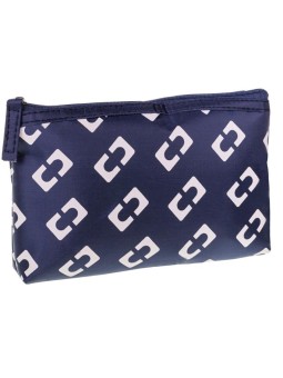 Borsa per cosmetici a busta geometrica Blu navy S