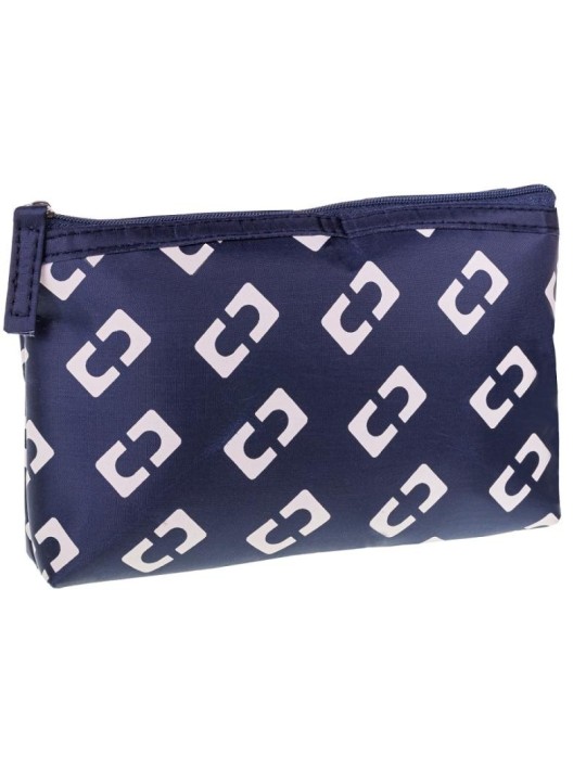 Borsa per cosmetici a busta geometrica Blu navy S