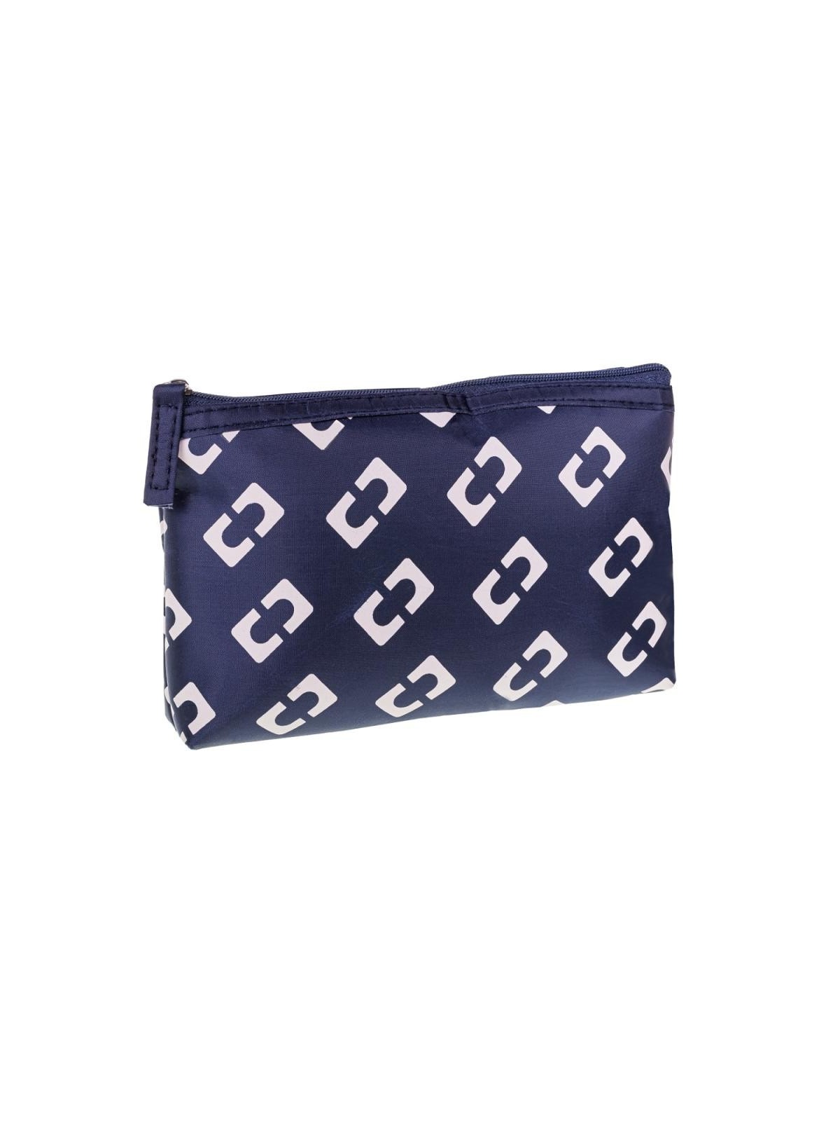 Borsa per cosmetici a busta geometrica Blu navy S