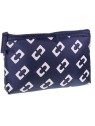 Borsa per cosmetici a busta geometrica Blu navy S