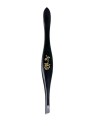 Pinzetta Linea Premium Nera con Rosa
