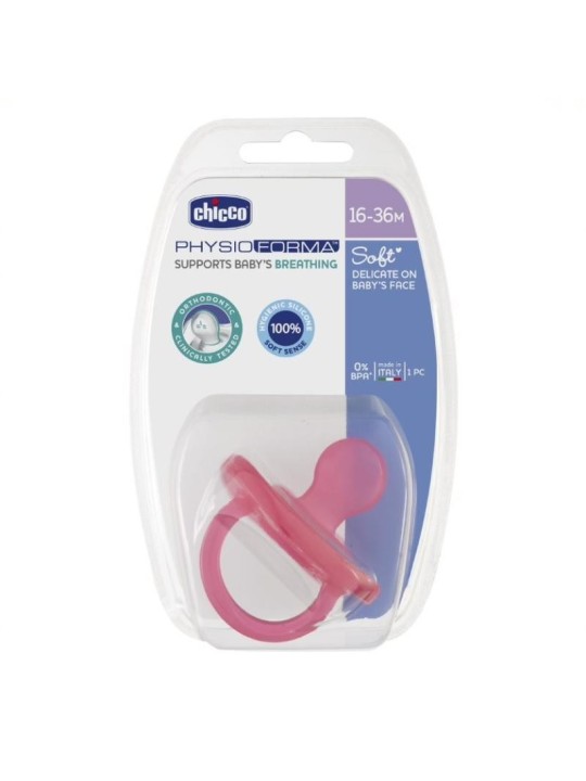 CHICCO PhysioForma Ciuccio in silicone morbido 1636m Rosa 1 pz