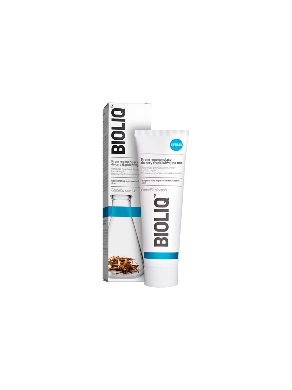 BIOLIQ Dermo crema rigenerante per pelli acneiche da notte 50ml