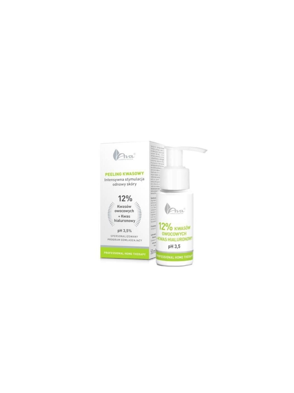 AVA LABORATORIUM Peeling professionale Home Therapy agli acidi della frutta 12%  acido ialuronico 50ml