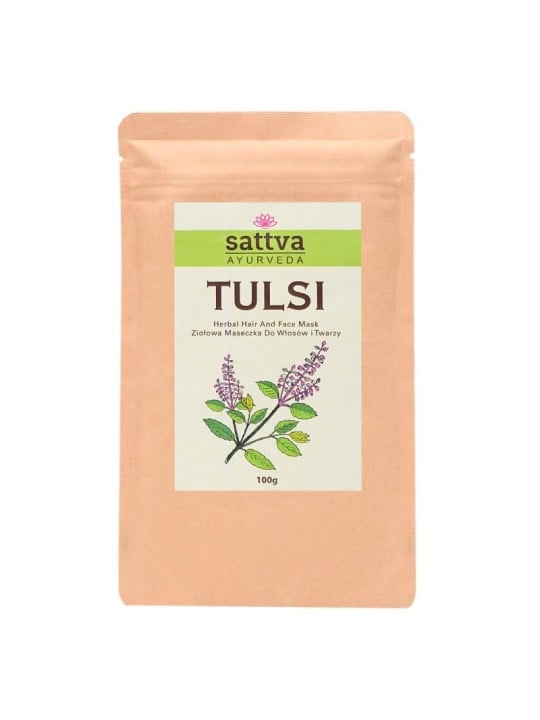 Maschera alle erbe per capelli e viso SATTVA Ayurveda Tulsi