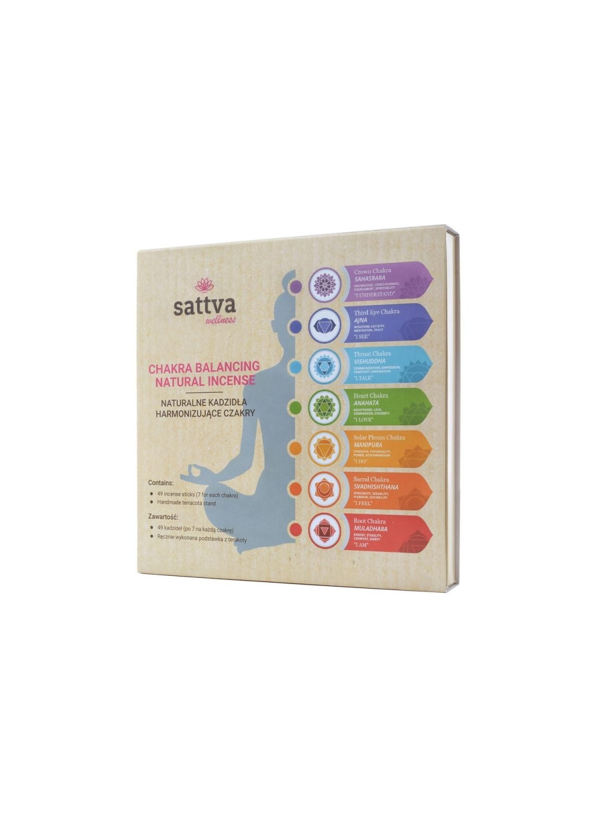SATTVA Chakra Balancing Natural Incense incenso naturale armonizzante dei chakra 49 pz