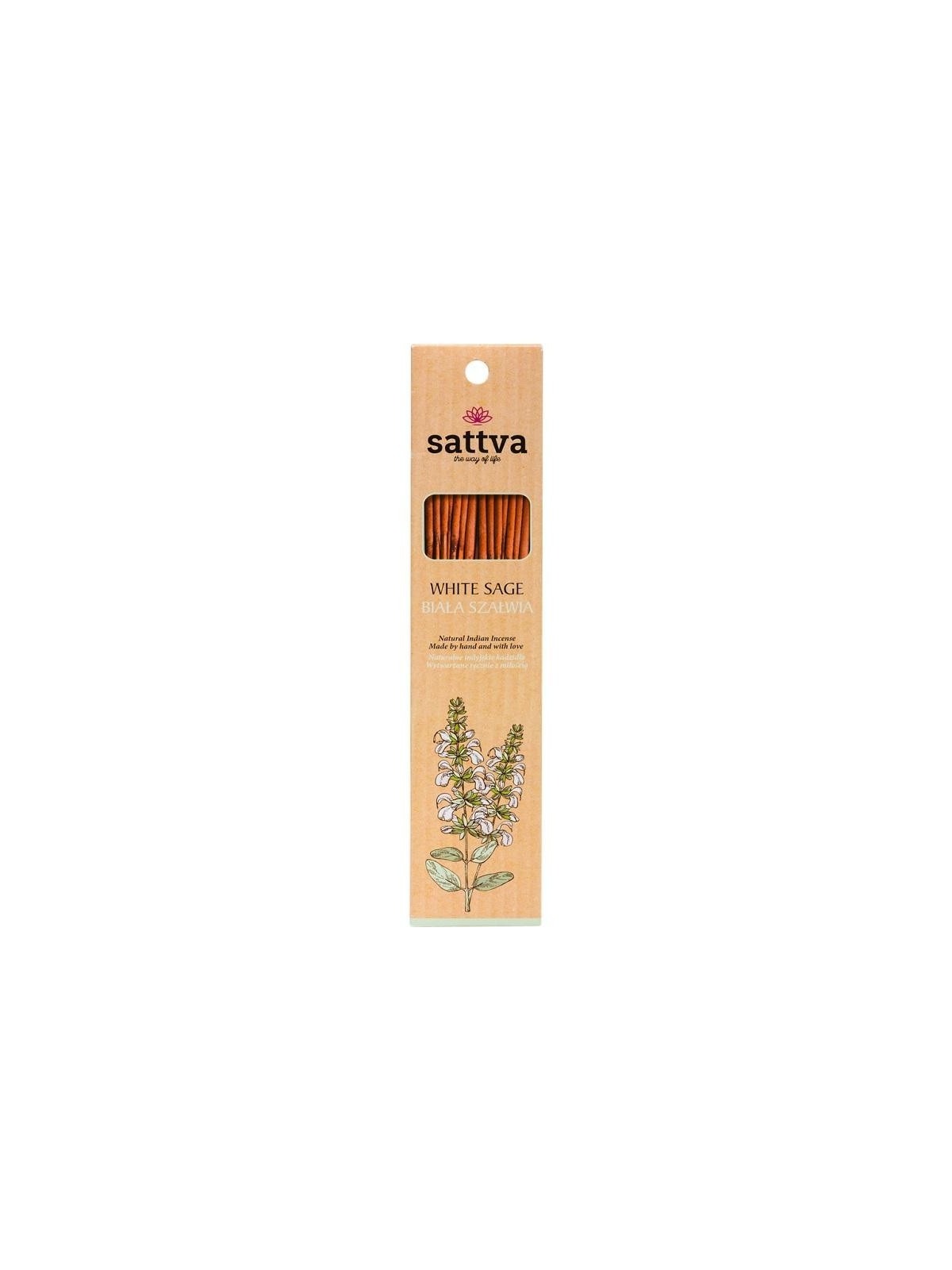 Incenso Sathya Ehite Bastoncino di incenso alla salvia 15 pz