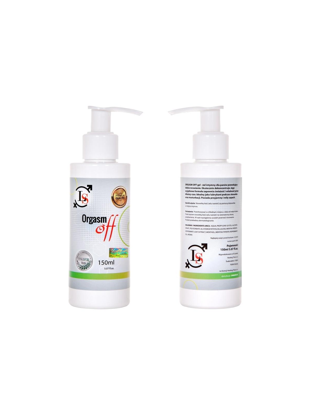 LOVE STIM Orgasm Off gel intimo per uomo che provoca leggero formicolio 150ml