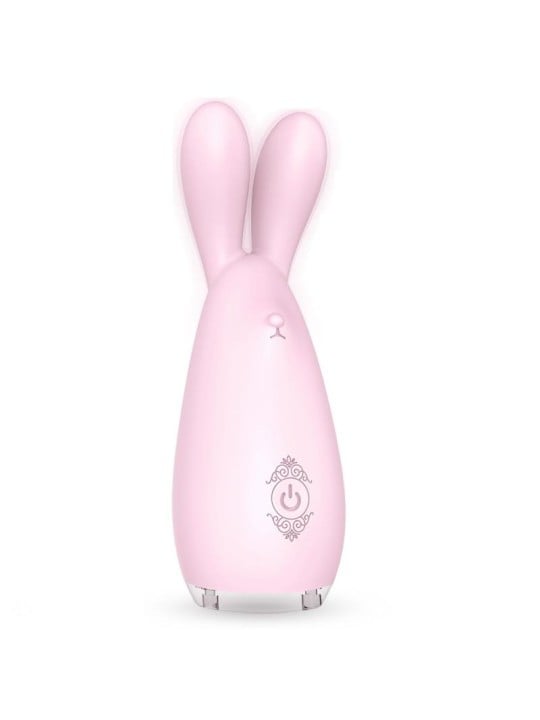 Massager vibratore illuminato con 9 modalit di vibrazione a forma di coniglio Light Pink