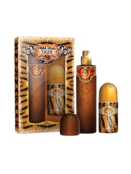 SET Cuba Jungle Tiger Eau de parfum spray 100ml DEO ROLLON 50ml
