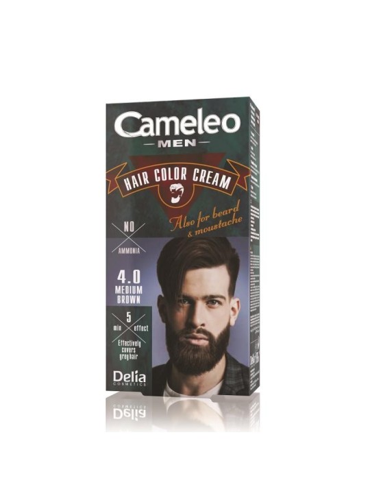 Crema colorante per capelli barba e baffi Castano Medio