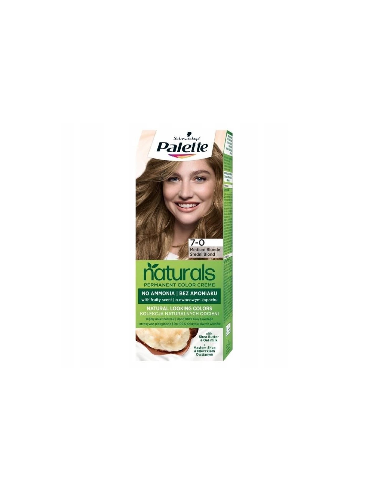 PALETTE Tinta per capelli Permanent Naturals Color Creme con Miele e Olio di Argan 400 70 Biondo Medio