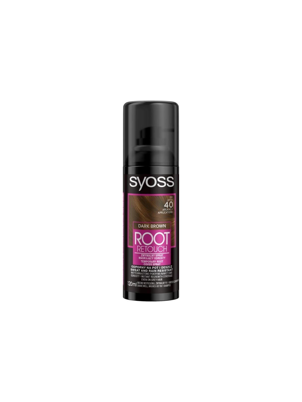 SYOSS Root Retoucher spray per mascherare le radici Castano Scuro 120ml