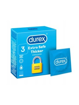 DUREX Preservativi extra sicuri pi spessi con pi gel 3 pz