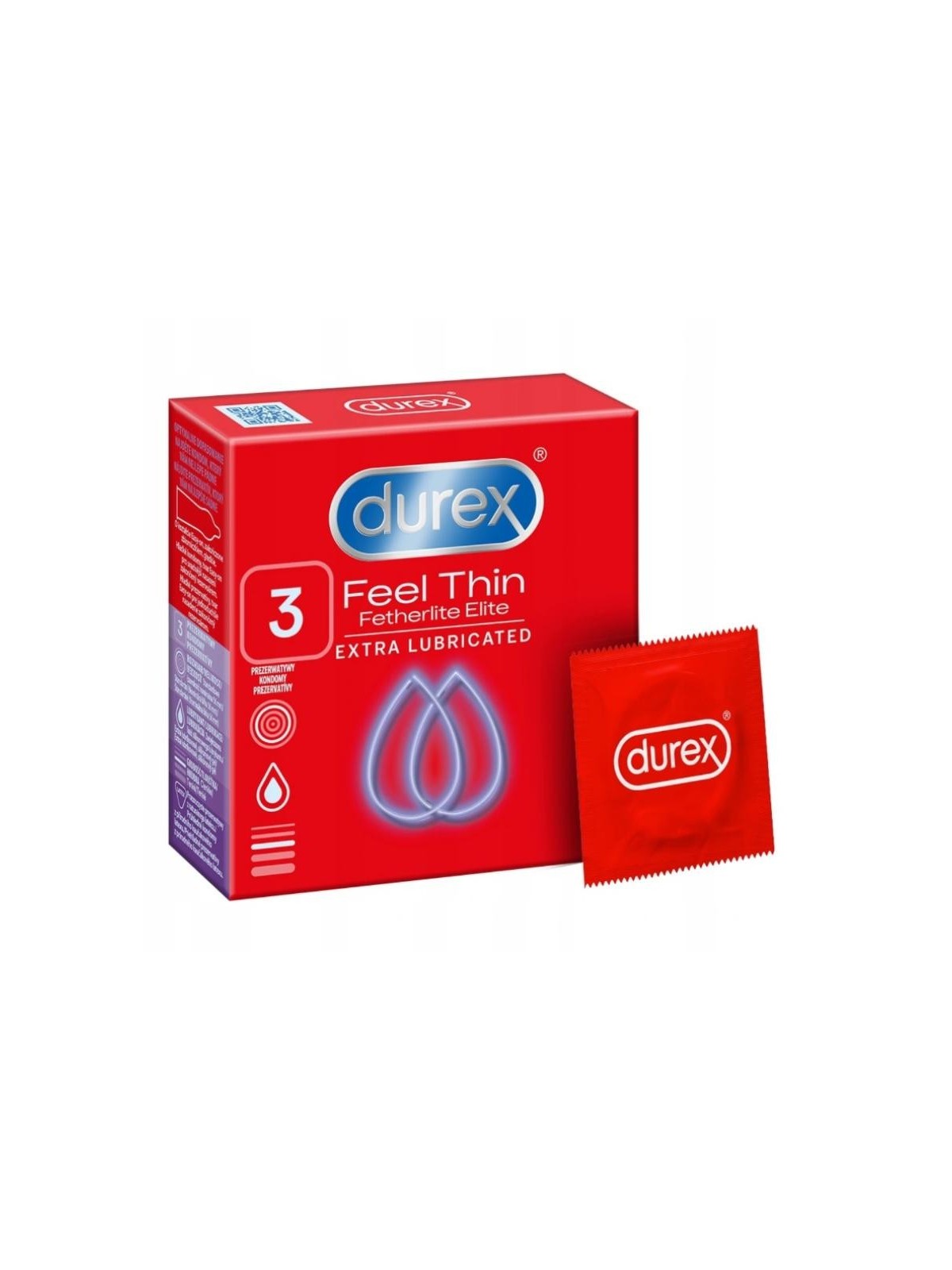 DUREX Fetherlite Elite con pi gel 3 pz Preservativi pi sottili