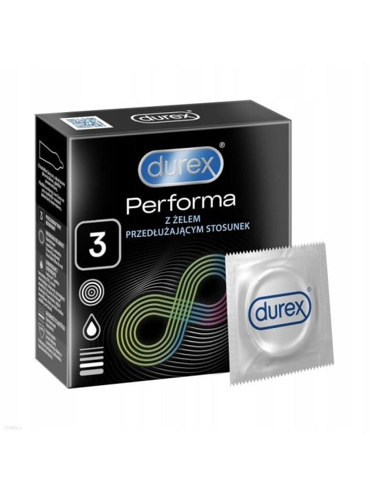 DUREX Performa Preservativi con lubrificante per un piacere piï¿½ï¿½ lungo 3 pz