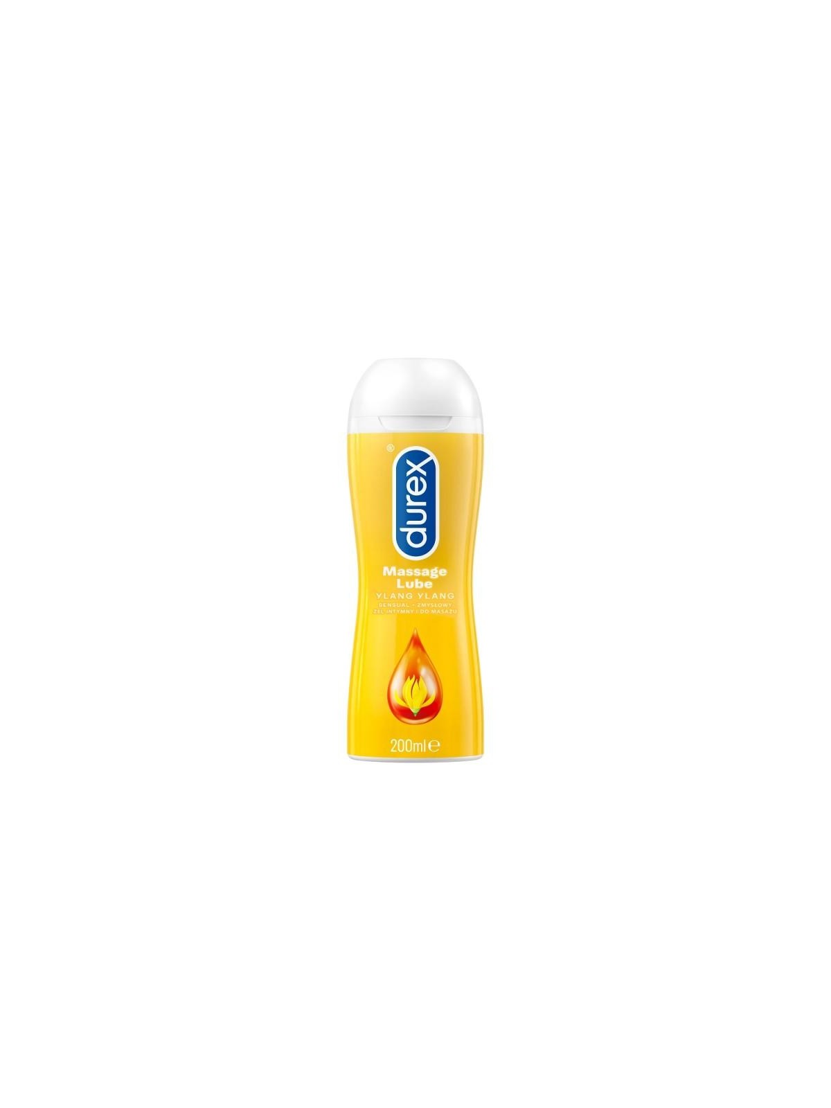 DUREX Play 2in1 Massage gel da massaggio sensuale e gel intimo idratante con seducente fiore di ylang ylang 200ml
