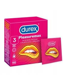 DUREX Pleasuremax Preservativi a coste con borchie 3 pz