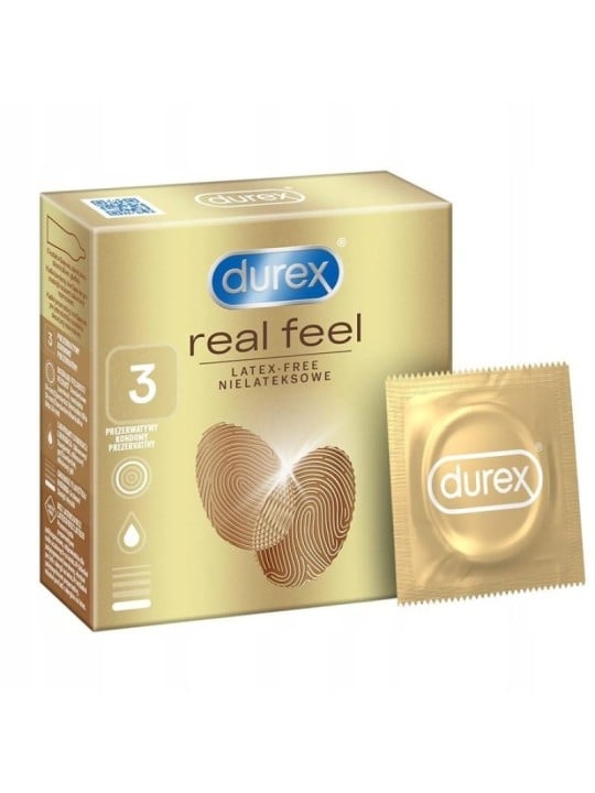 DUREX Real Feel Natural Skin Feeling preservativi senza lattice 3 pz