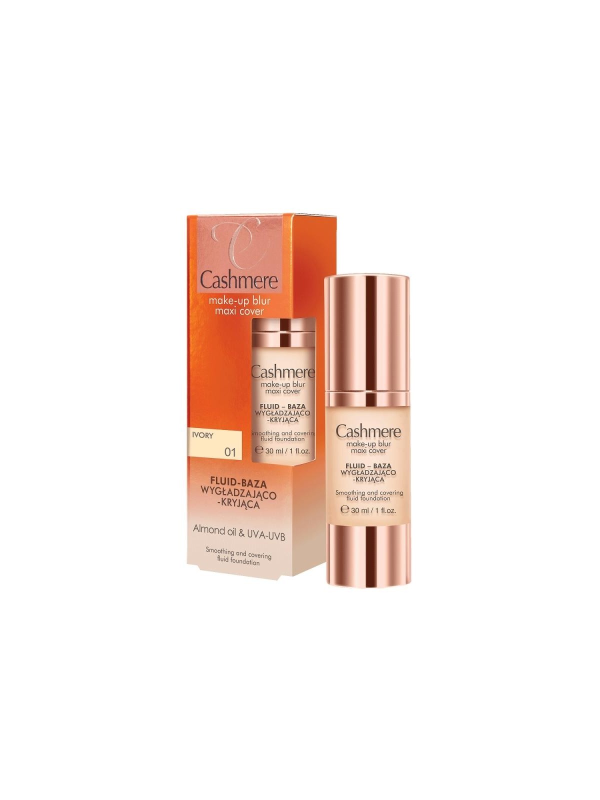 Cashmere MakeUp Blur Maxi Cover Fluid Smoothing and Covering Base 01 Ivory 30ml