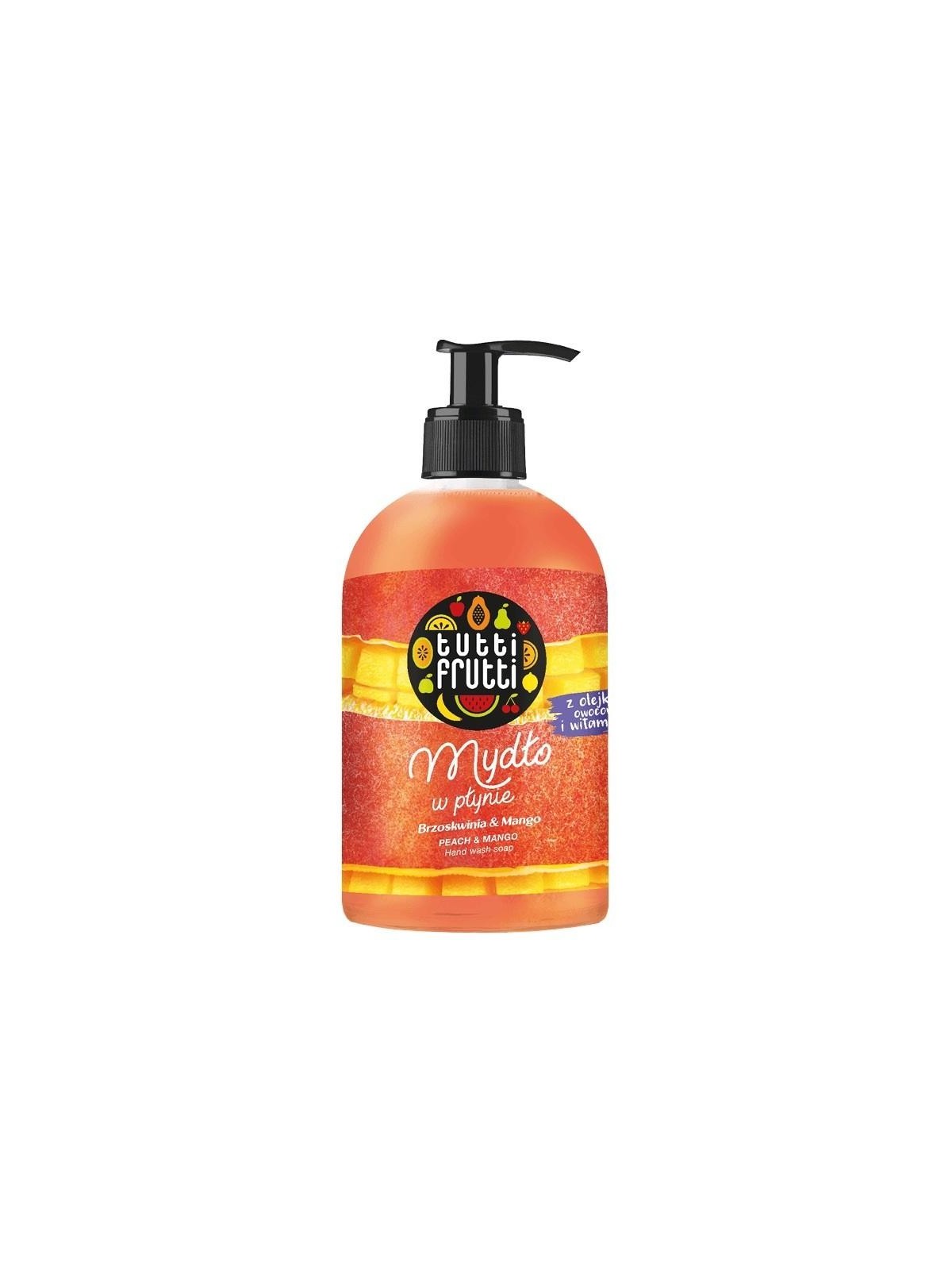 Sapone liquido agli oli di frutta Pesca e Mango 500ml