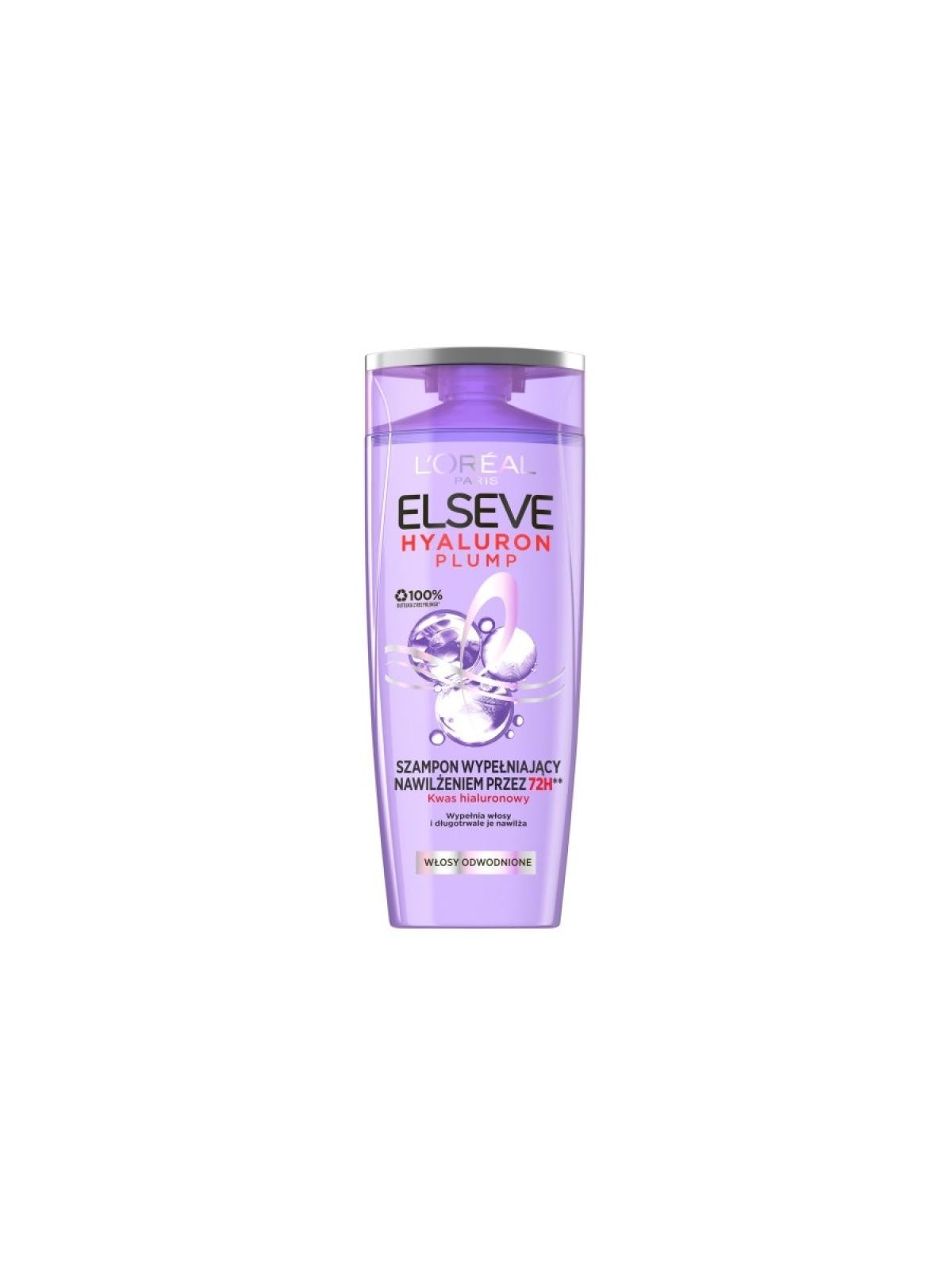LOREAL Elseve Hyaluron Plump shampoo riempitivo idratante per capelli disidratati 400ml