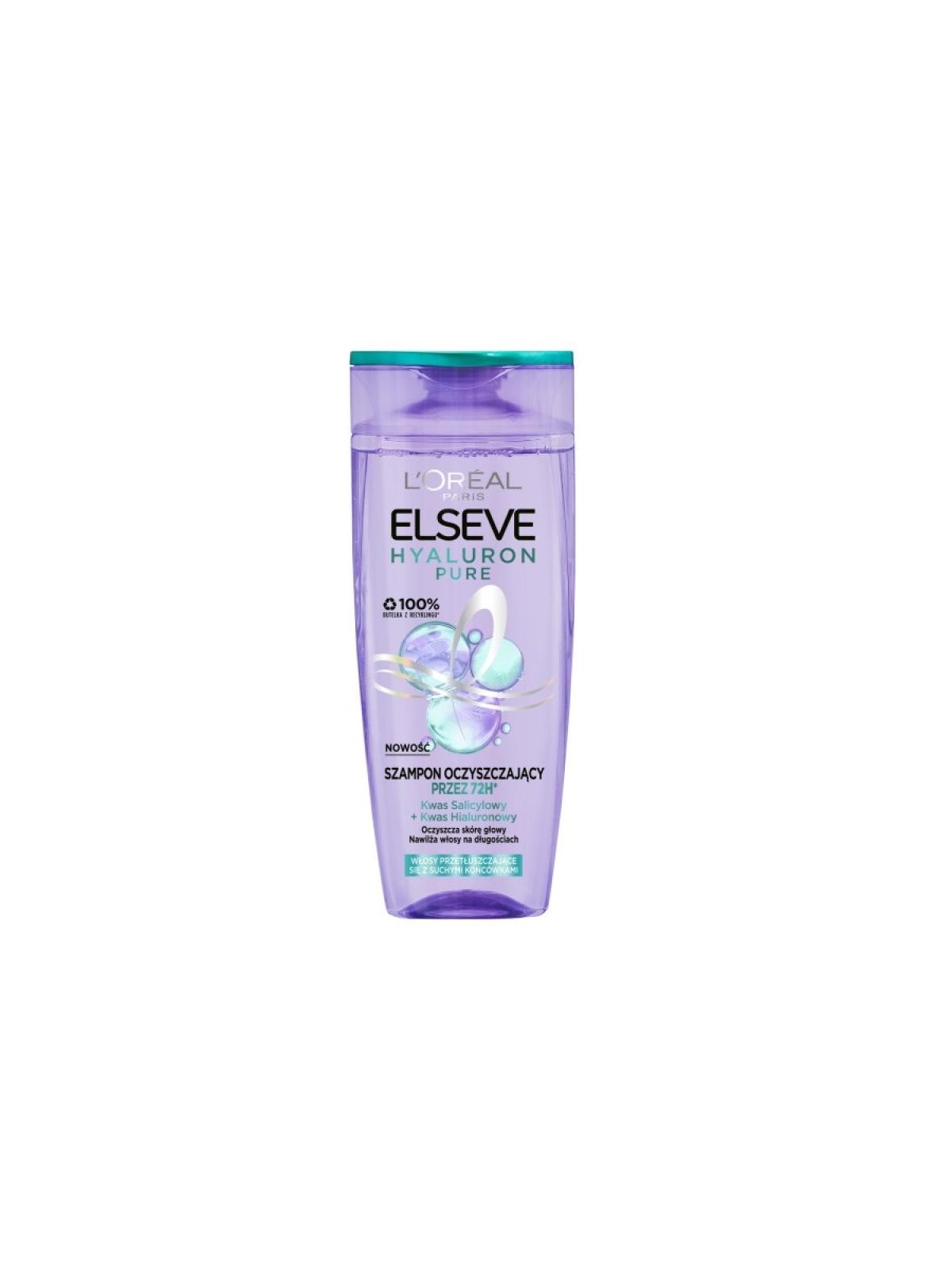 Shampoo detergente Elseve Hyaluron Pure per cuoio capelluto 400ml