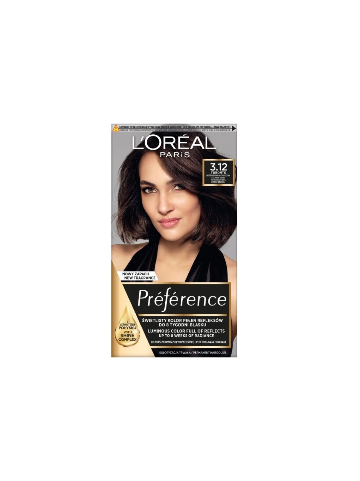 Tintura per capelli Recital Preference 312 Castano scuro intenso freddo