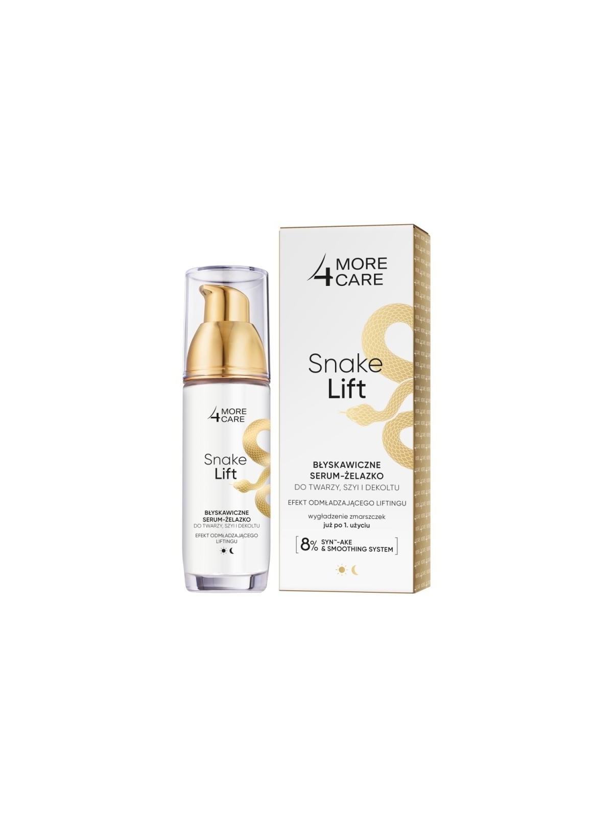 MORE4CARE Snake Lift sieroferro istantaneo per viso collo e dcollet 35ml