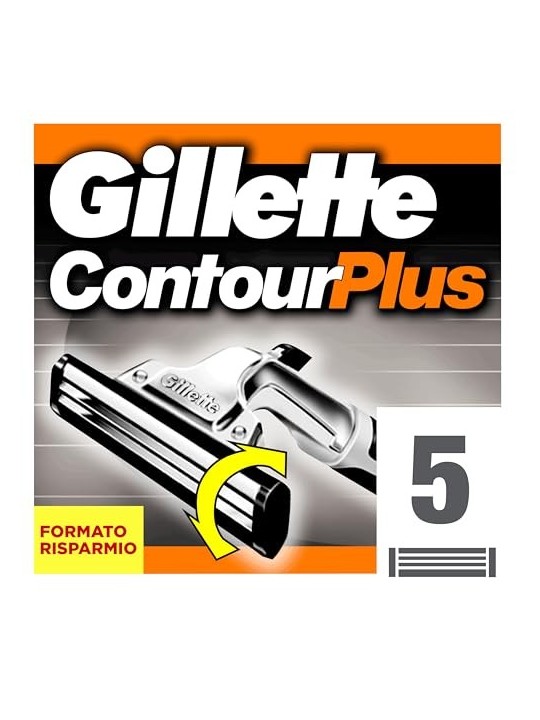 Gillette CONTOUR PLUS caricatore 5 ricambi unisex 5 ricambi