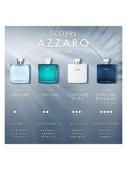 Azzaro Chrome eau de toilette Spray uomo 100ml