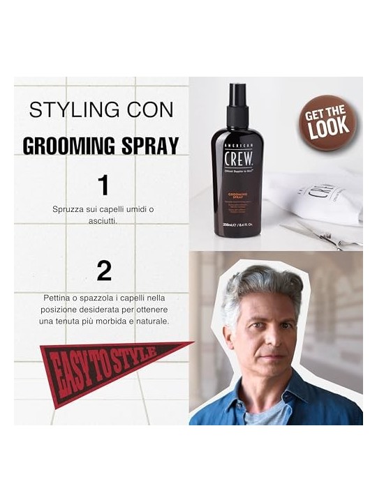 American Crew Spray per la cura dell'uomo 250ml uomo American Crew www.essenzetotalstyle.com 