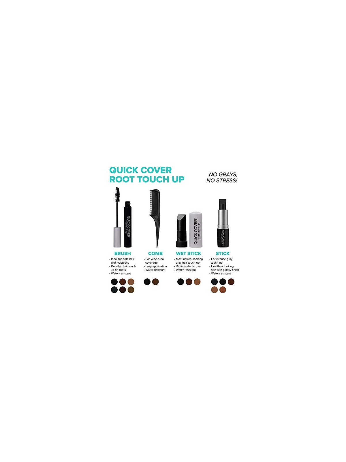 Kiss My Face Ritocco radice copertura rapida 7 g donna Natural Medium Brown