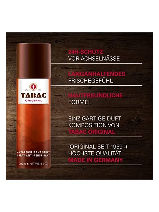 Tabac Original Deo Spray Anti-Perspirant uomo 200ml Tabac www.essenzetotalstyle.com 