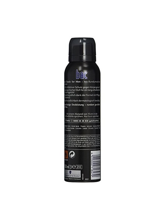 BAC Classic Men 24H Deospray - Deodorante uomo 150ml