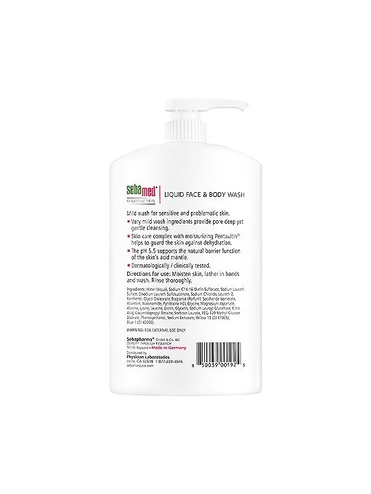 Sebamed Detergente liquido classico per viso e corpo donna 1000ml